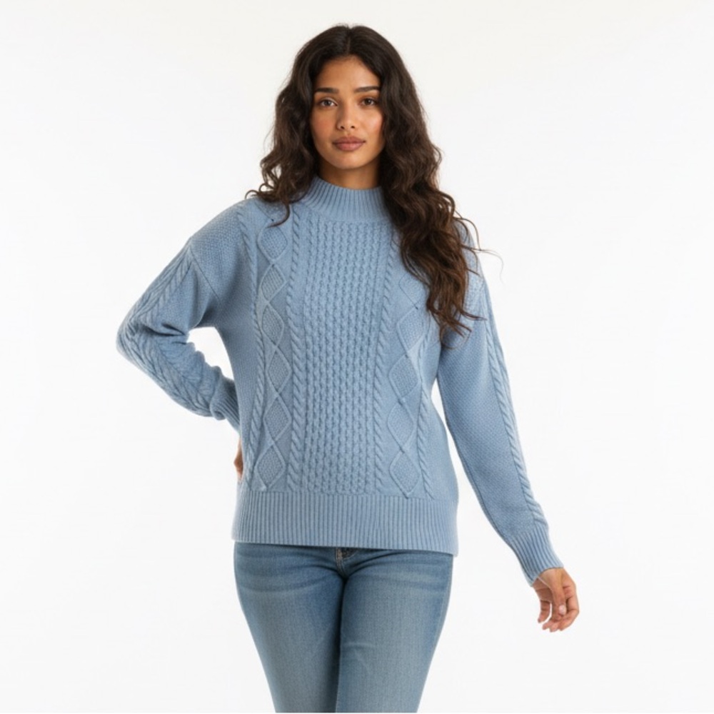 J. Crew Sky Blue Turtleneck Sweater Size XS Pre Owned